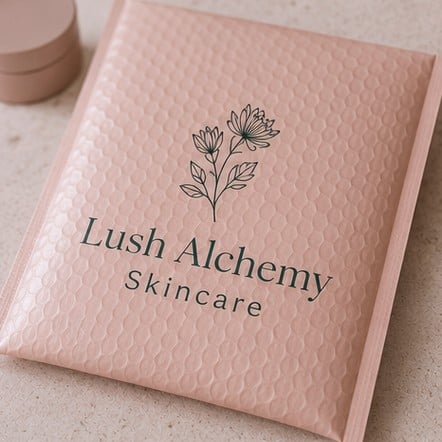 Customized bubble mailers for beauty and cosmetics
